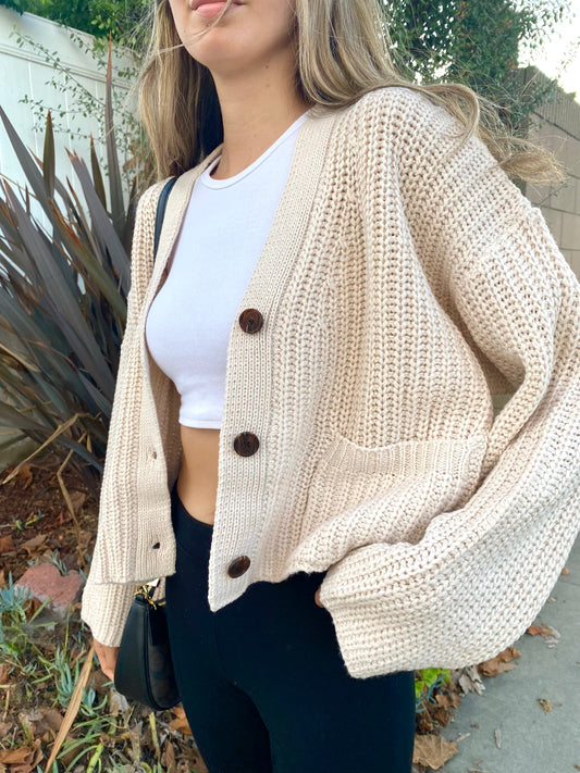 Cream Knit Cardigan